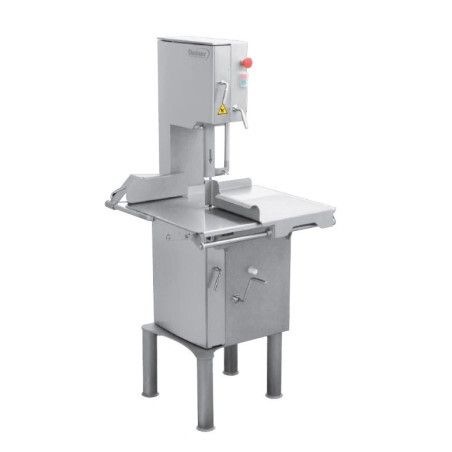 Scie à os Inox Triphasé  Lame 2170x16mm Sur Socle plateau fixe