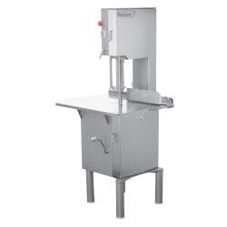 Scie à os Inox Triphasé  Lame 2490x16mm Sur socle plateau coulissant