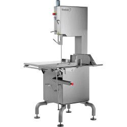 Scie à os Inox Triphasé  Lame 3150x16mm Sur socle plateau coulissant