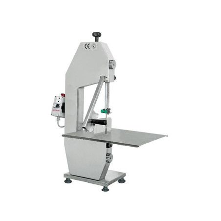 Scie à os Alu Triphasé Plateau fixe 30Kg Lame 1550mm Sur table