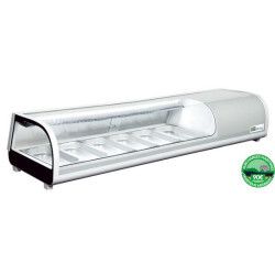 Vitrine réfrigérée Positive pour Bacs 6xGN 1/3 L1529m Hauteur 265mm