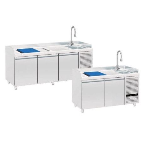 Table de préparation de poissons 2 portes Volume 246L