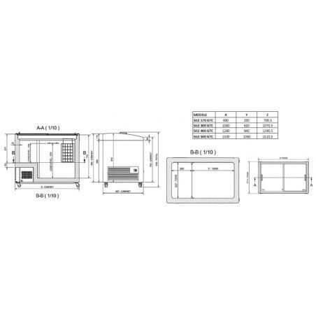 Conservateur Vitres Coulissantes bombées à clé 423L Net