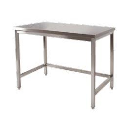 Table inox Eco Centrale Etagère basse 4 Pieds 1200x600mm