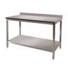 Table inox Eco Adossée Dosseret 4 Pieds 1600x600mm