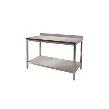 Table inox Eco Adossée Dosseret 4 pieds 1000x700mm
