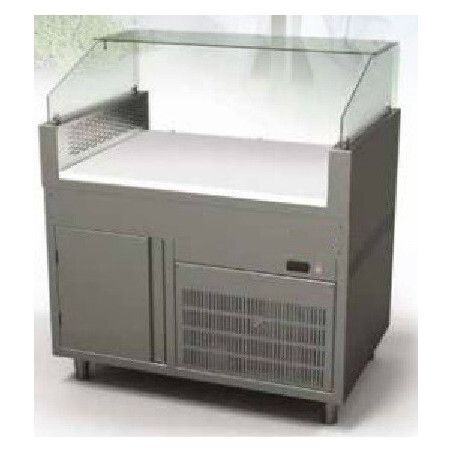 Table froide de préparation Froid ventilé Longueur 1200mm sur roues