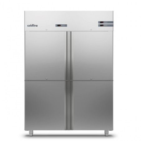 Armoire froide négative 1400L Ext Inox 4 portillons plein Sans groupe