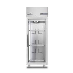 Armoire froide négative 700L Ext Inox 1 porte vitrée Sans groupe
