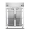 Armoire froide positive 1200L Ext Inox 2 portes vitrées Sans groupe