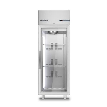 Armoire froide positive 700L Ext Inox 1 porte vitrée Sans groupe