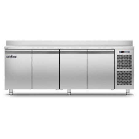 Table négative Groupe Logé 4 Portes 480L P600 GN1/1 Plan travail adossé