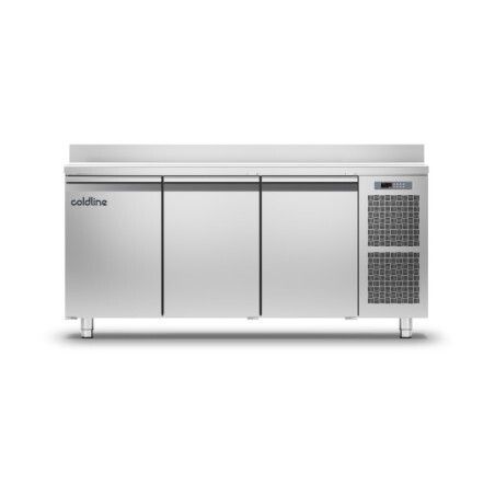 Table négative Groupe Logé 3 Portes 415L P700 GN1/1 Plan travail adossé