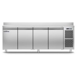 Table négative Groupe Logé 4 Portes 560L P700 GN1/1 Plan travail adossé