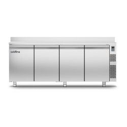 Table négative sans Groupe 4 Portes 560L P700 GN1/1 Plan travail adossé