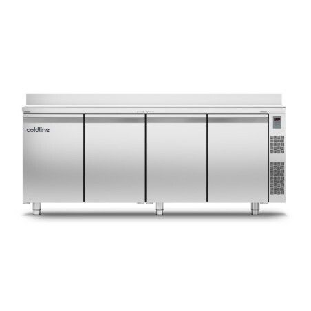 Table négative sans Groupe 4 Portes 480L P600 GN1/1 Plan travail adossé