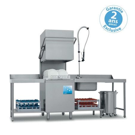 Lave vaisselle Capot 500x500mm Ouverture 400mm Cde mécanique