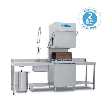 Lave vaisselle Capot 500x600mm Ouverture 465mm Cde électro Triphasé