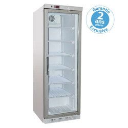 Armoire froide négative 400L Ext Blanc 1 porte vitrée Groupe Logé