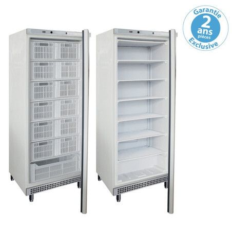 Armoire froide négative 520L Ext Blanc 1 porte pleine Groupe Logé