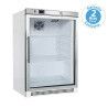 Armoire froide positive 200L Ext Blanc 1 porte vitrée Groupe Logé