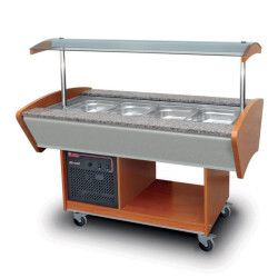 Buffet réfrigéré central 4 bacs GN1/1