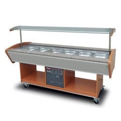 Buffet réfrigéré central 6 bacs GN1/1