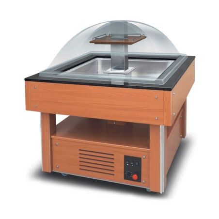 Buffet réfrigéré central carré 4 bacs GN1/1