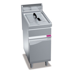 Friteuse gaz sur coffre 1 bac 20L Brûleurs inox