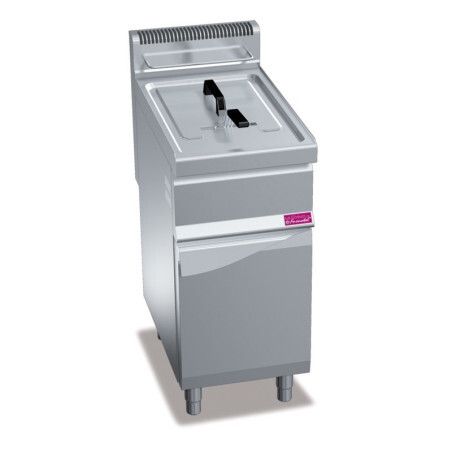 Friteuse gaz sur coffre 1 bac 20L Brûleurs inox