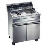 Friteuse gaz sur coffre 2 bacs 14L Brûleurs inox