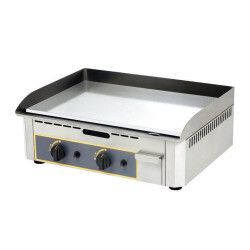 Plaque Lisse à snacker gaz 2 zones de chauffe Emaillée