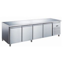 Table froide 616L -10-20°C 4 Portes GN1/1 Plan travail Sans Dosseret