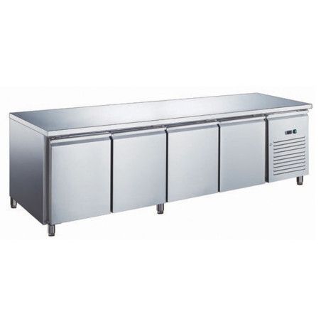 Table froide 616L -10-20°C 4 Portes GN1/1 Plan travail Sans Dosseret