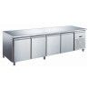 Table froide 616L -10-20°C 4 Portes GN1/1 Plan travail Sans Dosseret