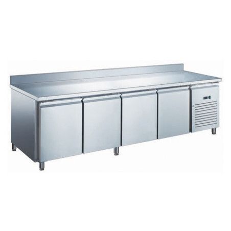 Table froide 616L -2°+8°C 4 Portes GN1/1 Plan travail Avec Dosseret