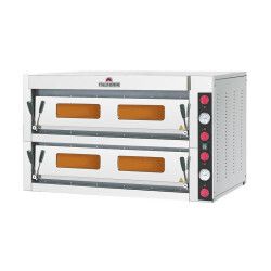 Four à pizza 2 chambres 12 Pizzas Profondeur 940mm Cde mécaniques