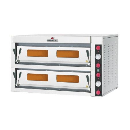 Four à pizza 2 chambres 12 Pizzas Profondeur 940mm Cde mécaniques