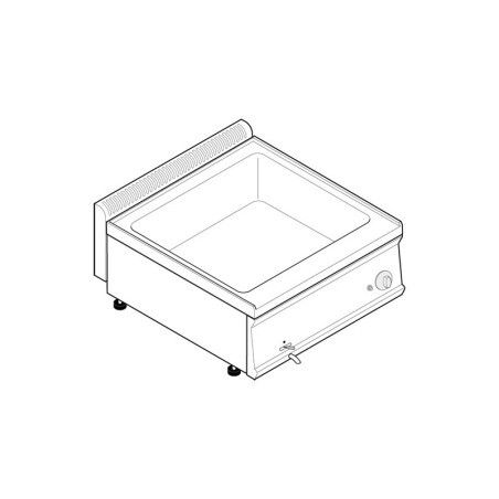 Bain-marie GN2/1 gaz à Poser Gamme 700 Largeur 700mm