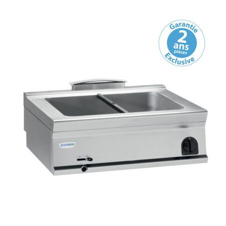 Bain-marie GN2/1 gaz à Poser Gamme 700 Largeur 800mm