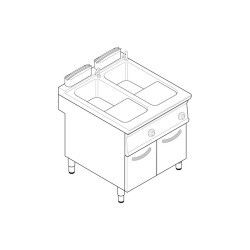 Cuiseur à pâtes électrique 2x24L Cde mécaniques gamme 700