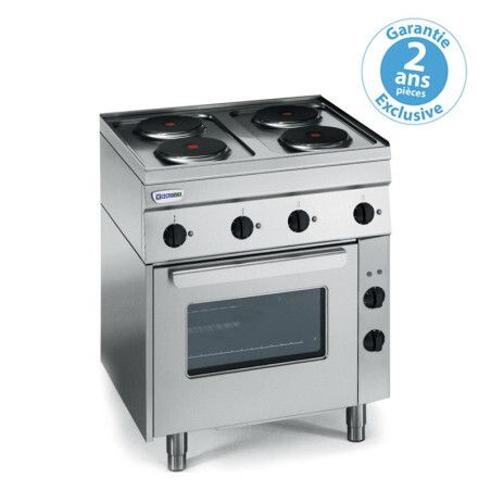 Fourneau dessus électrique sur four électrique 4 plaques Gamme 600