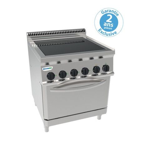 Fourneau dessus électrique sur four statique électrique GN2/1 4 plaques vitrocéramiques Gamme 700