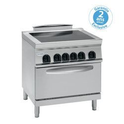 Fourneau dessus électrique sur four statique électrique GN2/1 4 plaques vitros Gamme 700