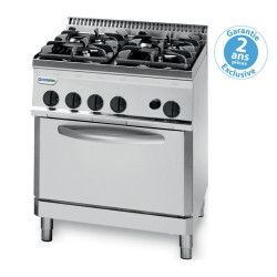 Fourneau dessus gaz sur Four gaz statique 4 feux Gamme 700