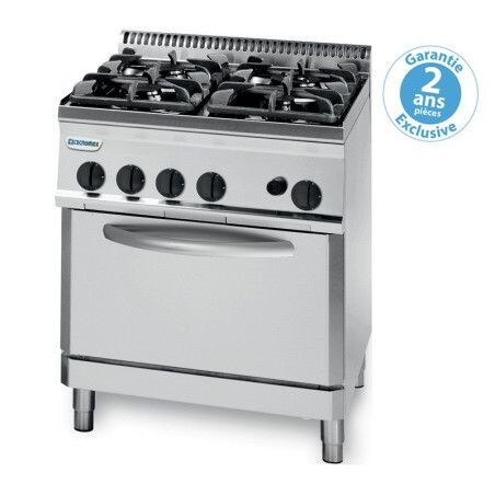Fourneau dessus gaz sur Four gaz statique 4 feux Gamme 700