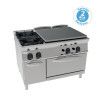 Fourneau dessus gaz sur Four gaz statique GN2/1 2 feux + plaque coup de feu Gamme 900
