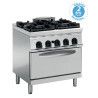 Fourneau dessus gaz sur Four gaz statique GN2/1 4 feux Gamme 700