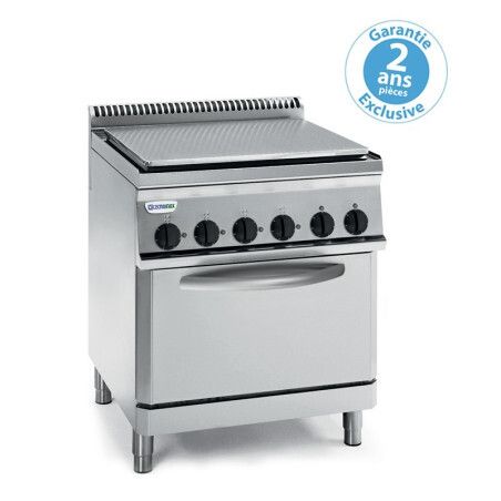 Fourneau plaque de mijotage sur four statique électrique GN2/1 Gamme 700 Largeur 700