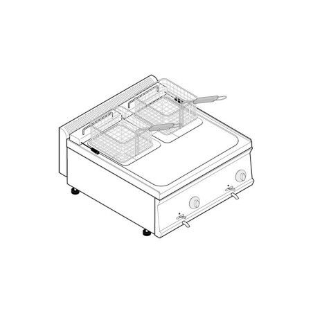 Friteuse électrique 2x8L Gamme 700 Largeur 700